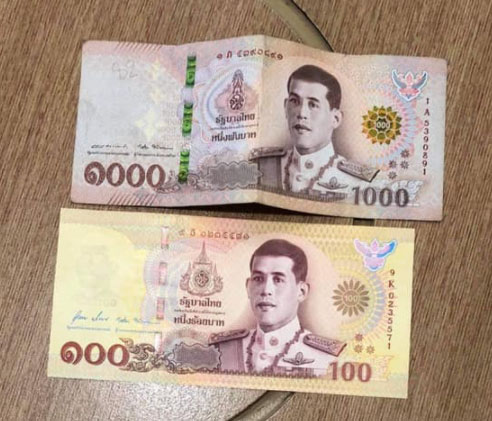 ▲100泰銖紀念幣也因設計與現行千元鈔太相近而被指很容易搞混。（圖／翻攝自臉書）