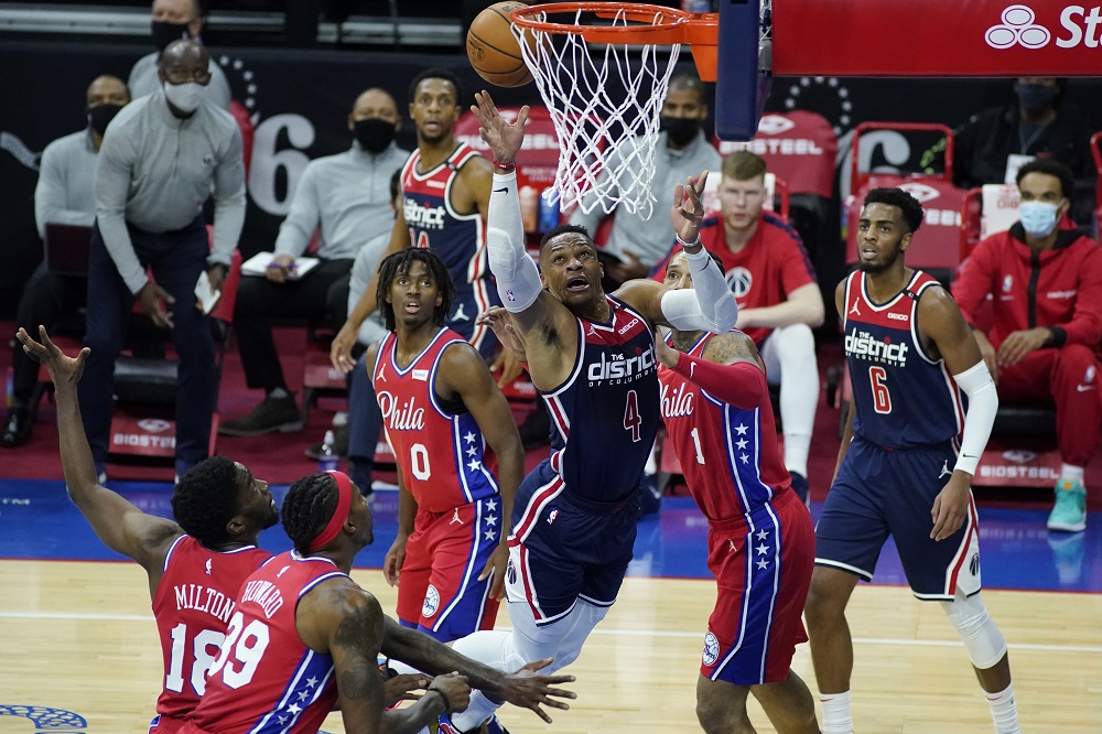 ▲Russell Westbrook切入上籃。（圖／美聯社／達志影像）