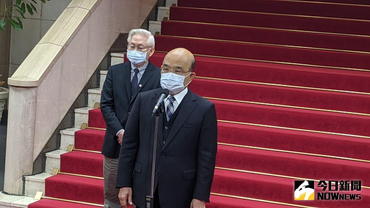 ▲萊豬9項行政命令過關，行政院長蘇貞昌受訪表示，跨過這一步，一方面我們可以走向國際，一方面可以為台灣更創造很大的經貿實力跟機會。（圖／記者鄭宏斌攝，2020.12.25）