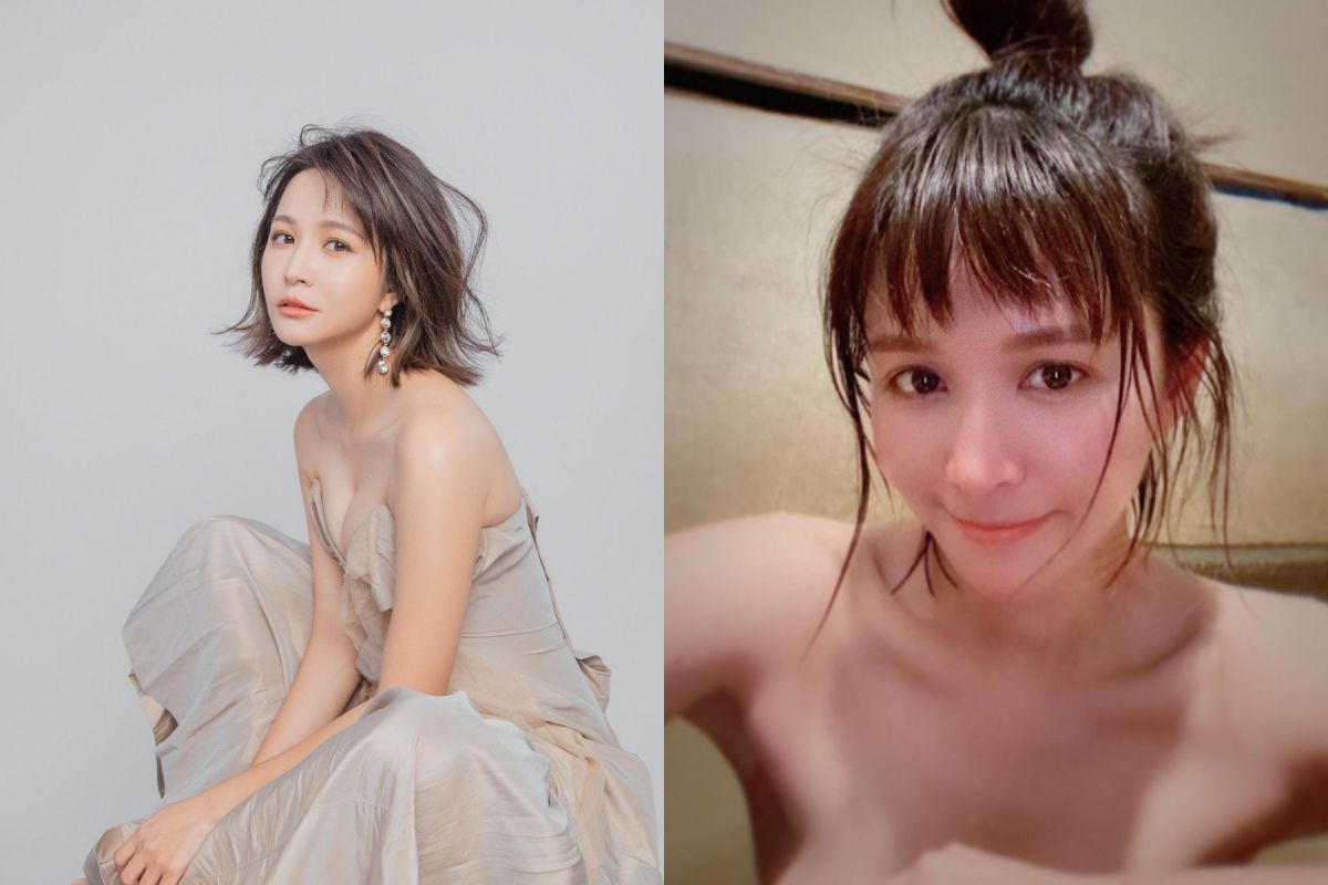 ▲吳怡霈裸上身泡湯，難得展現性感的一面。（圖／吳怡霈IG）