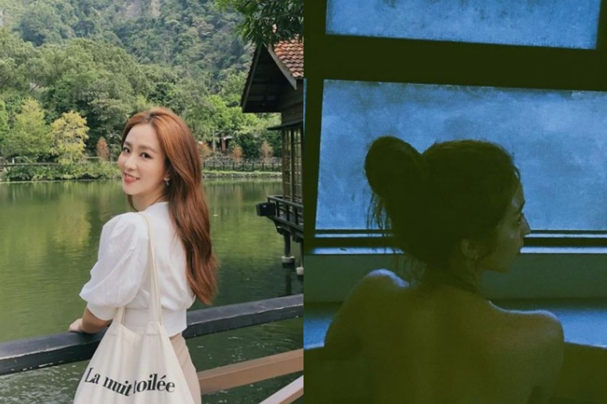 ▲周曉涵全裸泡湯，辣曬美背。（圖／周曉涵 IG） 