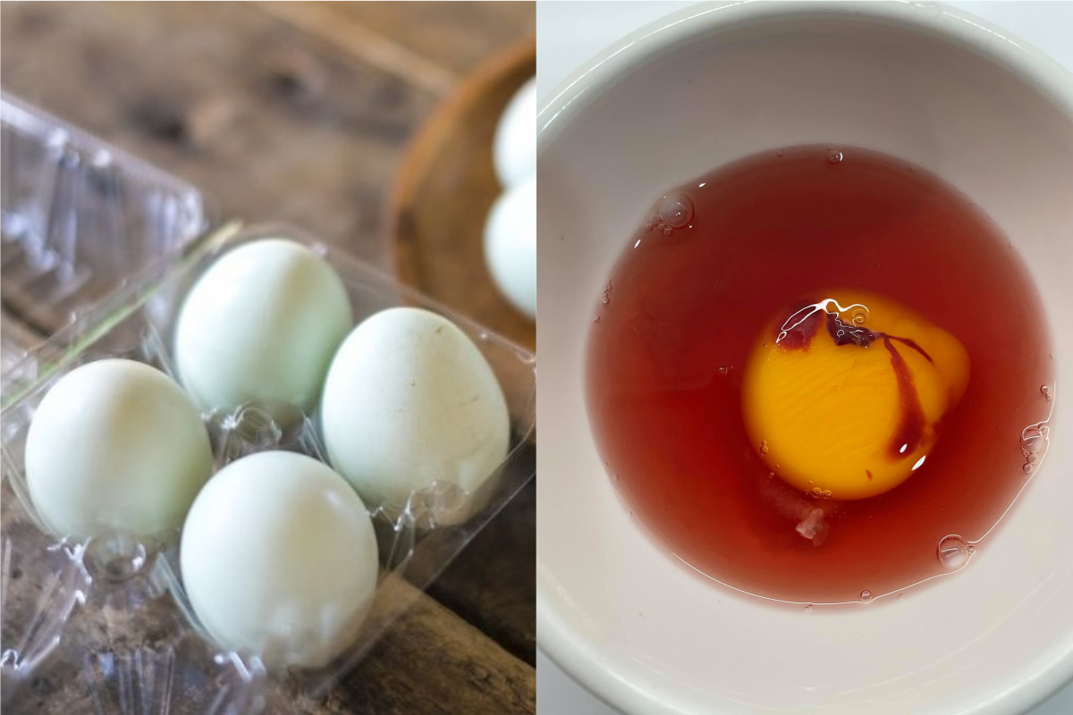 ▲有女網友指出，自己到全聯購買雞蛋，沒想到一敲開卻發現蛋黃上沾有「血紅經血」，就連蛋白也因此染成紅褐色。（示意圖／翻攝PhotoAC、我愛全聯-好物老實説臉書）