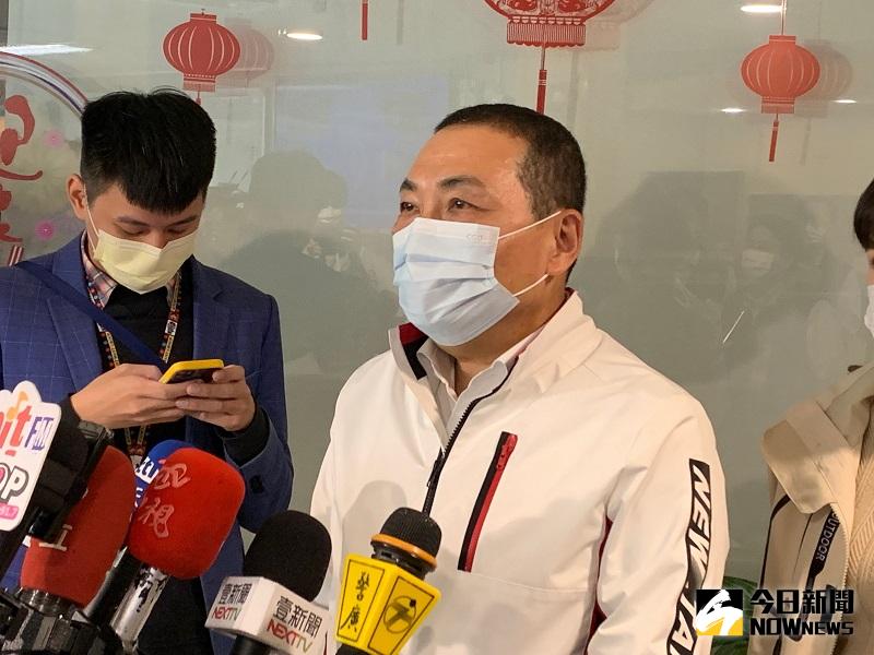 ▲對於黨主席江啟臣決定取消碧潭元旦健走，侯友宜表示感謝。(圖/記者康子仁攝)