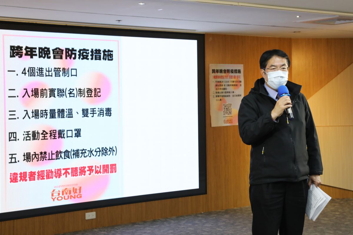 ▲黃偉哲今天宣布跨年防疫五步驟，呼籲市民確實遵守，安心跨年。（圖／記者林怡孜攝，2020,12,29）