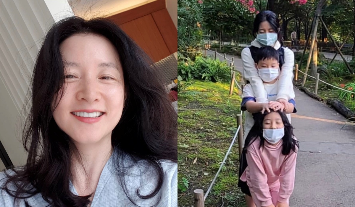 ▲韓國「氧氣美女」李英愛經常帶龍鳳胎出遊，樂享天倫之樂。（圖／李英愛instagram）