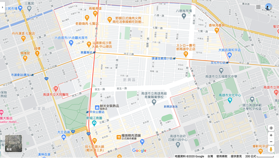 ▲高雄市新興區不僅有兩條捷運交會,還有密集的金融、科技重鎮,是高雄人記憶中的金融特區。(圖/翻攝自Google