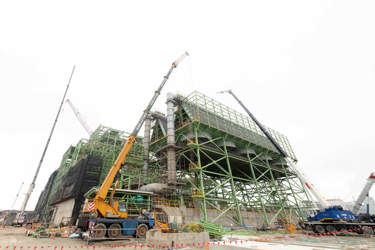 ▲桃園生質能中心，目前興建進度約8成，預計明年年底正式營運，可大幅提升桃園自主處理各類廢棄物的效率。（圖／桃園市政府提供）