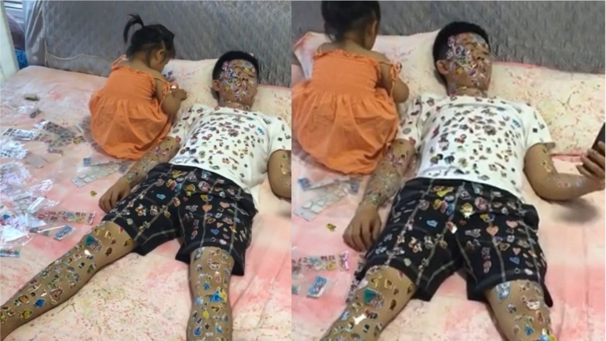 ▲標準的前世情人無誤！這名男網友遭到女兒「無情進攻」的淡定反應讓網友們笑翻了。（圖／翻攝自臉書社團《爆廢1公社》）