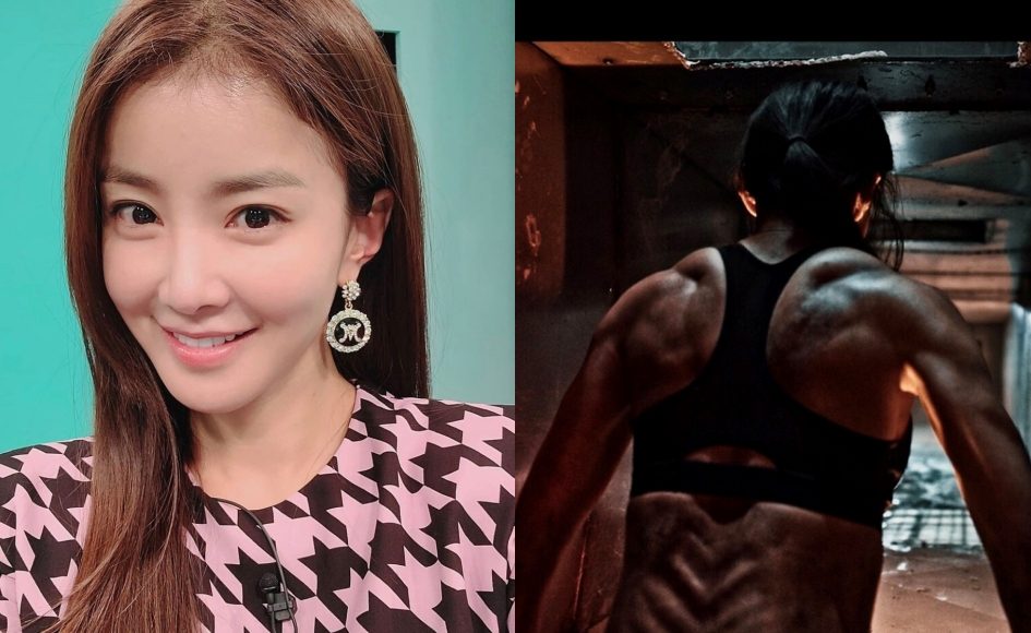 ▲韓星李施昤長相甜美，卻擁有超猛背肌，目前的體脂肪只有8%。（圖／李施昤Instagram、Netflix提供）