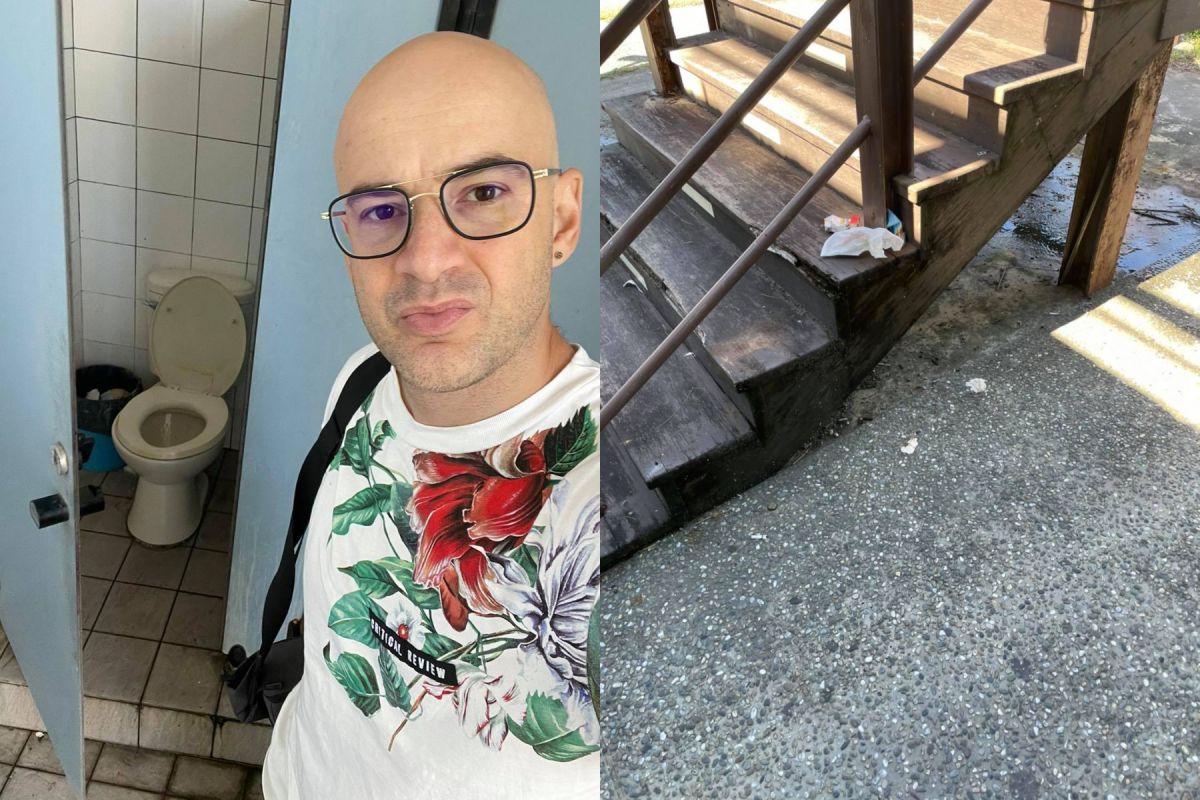 ▲吳鳳環島時拍下公廁景象，點出台灣觀光問題。（圖／吳鳳臉書） 