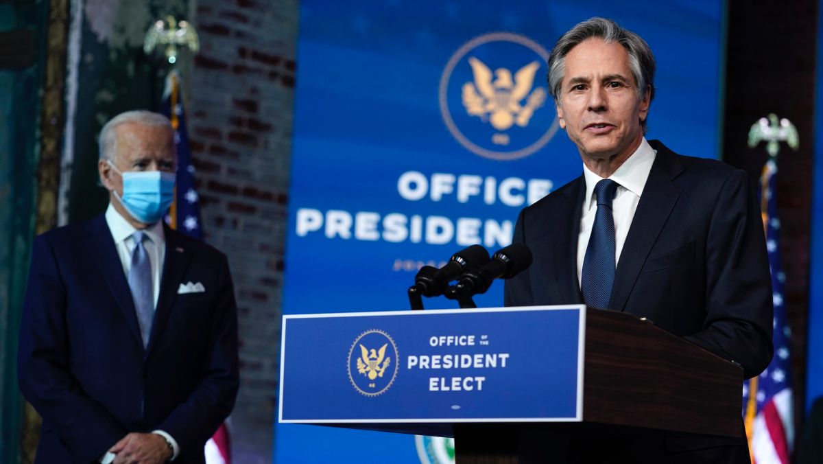 ▲由美國當選總統拜登提名的候任國務卿布林肯（Antony Blinken），今日首度公開為香港人發聲。（圖／美聯社／達志影像）