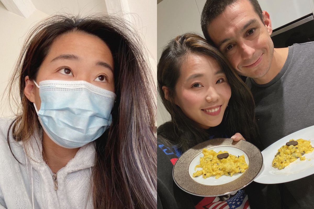 ▲亞歷媽（左圖）與老公雙雙確診，透露目前味覺、嗅覺都在恢復當中。（圖／亞歷媽IG、臉書）