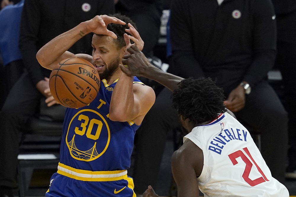 ▲Stephen Curry被快艇嚴加看防。（圖／美聯社／達志影像）