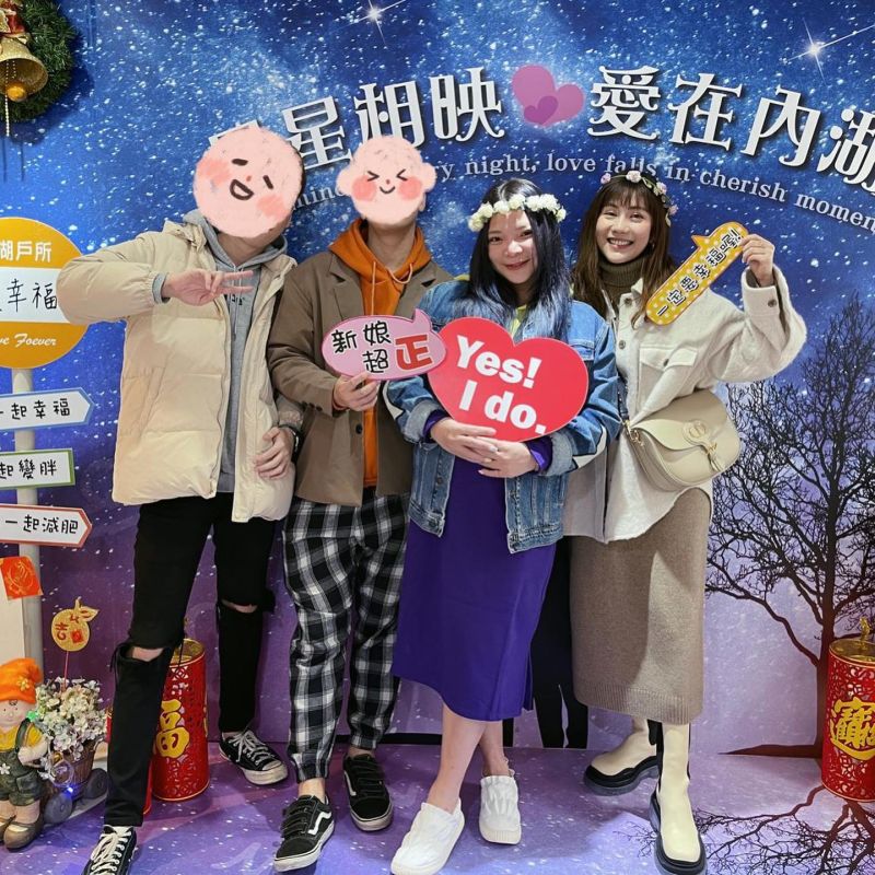 ▲王宇婕見證小甜甜登記結婚,晉升人妻。(圖/王宇婕臉書)