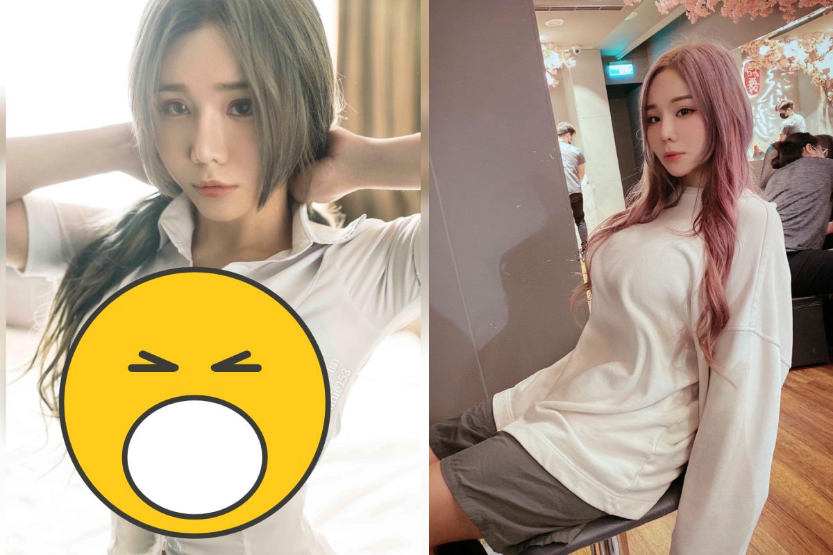 ▲插畫家泥泥學姐穿OL襯衫，胸前出現2個洞。（圖／泥泥學姐IG） 