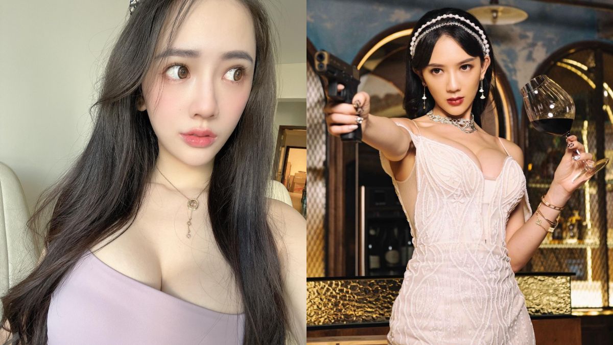 ▲子涵在新作品中爆乳使壞。（圖／子涵臉書）