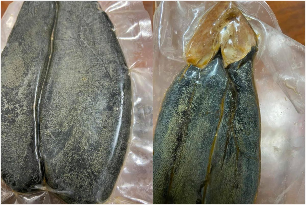 ▲烏魚子冰5年發黑還能吃？貼文引發網友熱議。（圖／翻攝自臉書《爆怨公社》）