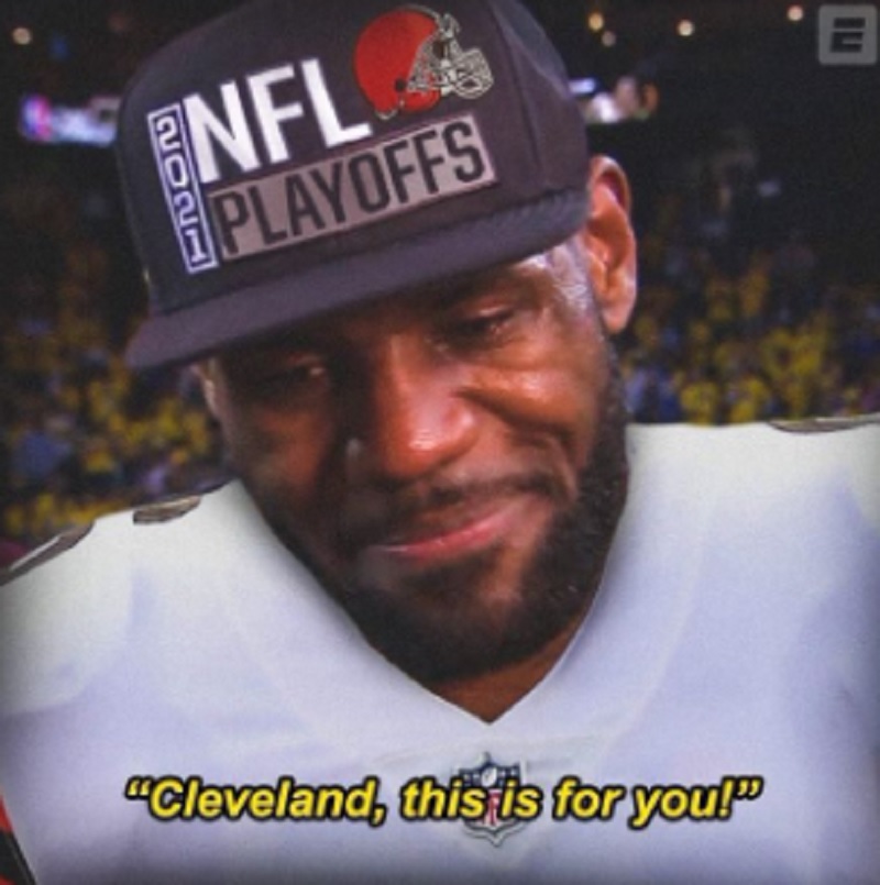 ▲詹皇發文慶祝布朗隊勝利。（圖／翻攝自LeBron James IG）