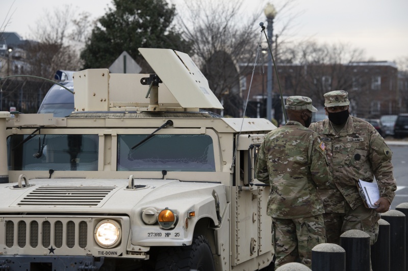 ▲候任總統拜登的就職典禮將於20日登場，大量的國民兵已前往華府，展開準備工作。（圖／美聯社／達志影像）