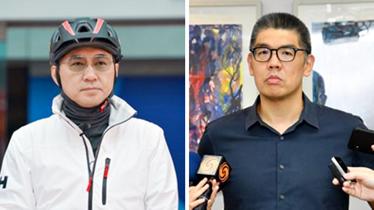 ▲「江連合體」？連勝文在12日被迫當眾公開婉拒黨主席江啟臣的祕書長人事案。（圖／NOWnews 影音中心）