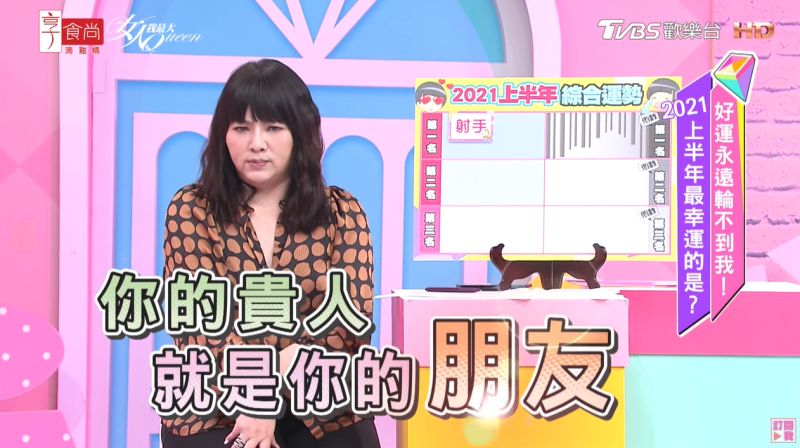 ▲唐綺陽公布今年上半年最好運星座排行。(圖/女人我最大YouTube)