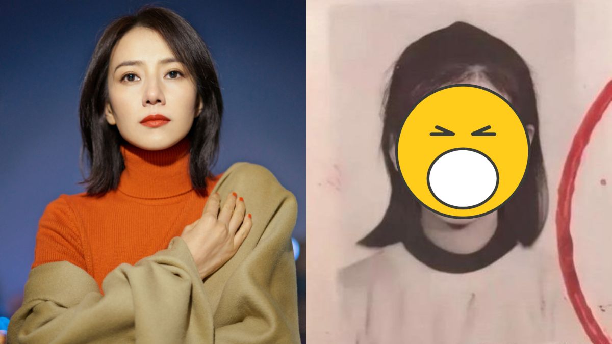 ▲高圓圓小學大頭照美的驚人。（圖／高圓圓工作室、圈姐扒娛微博）