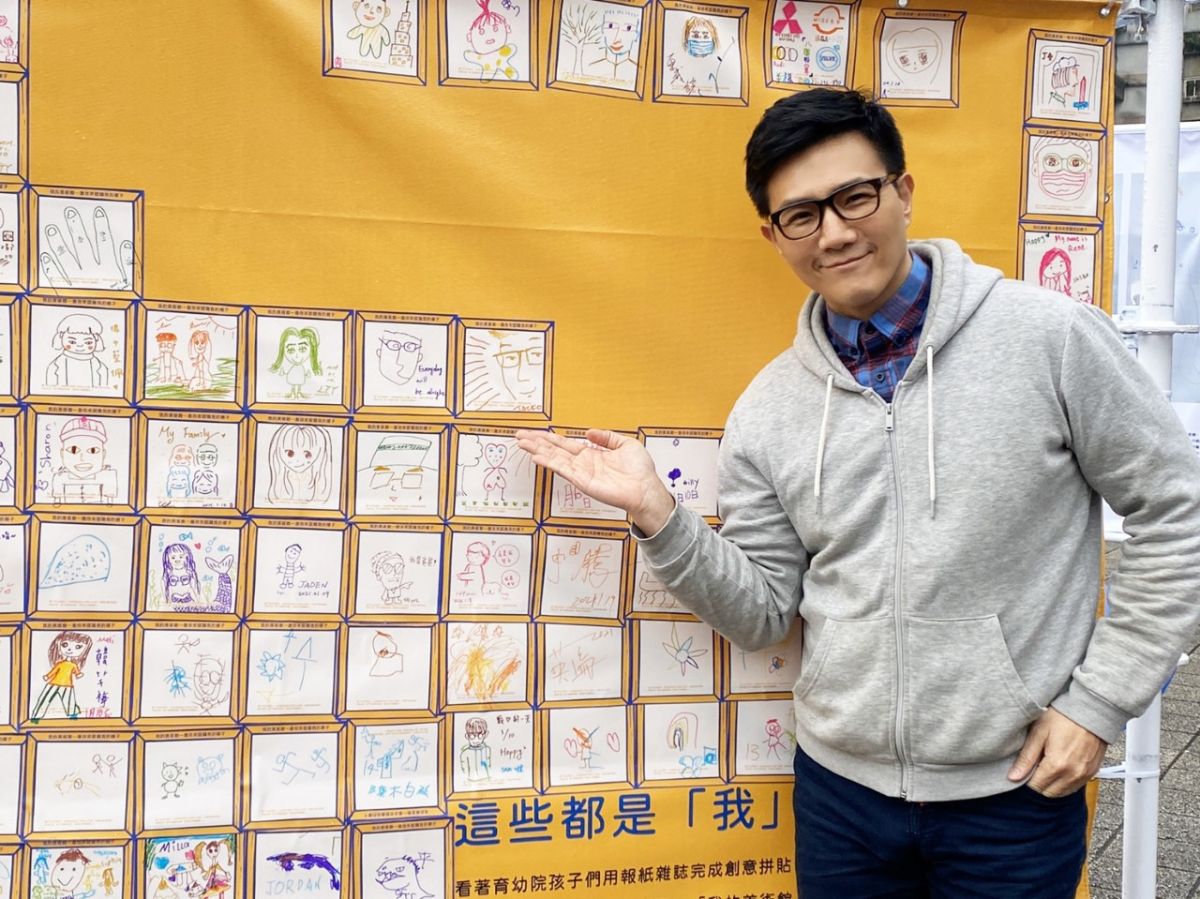 ▲蔣偉文出席公益畫展。（圖／等家寶寶協會提供）