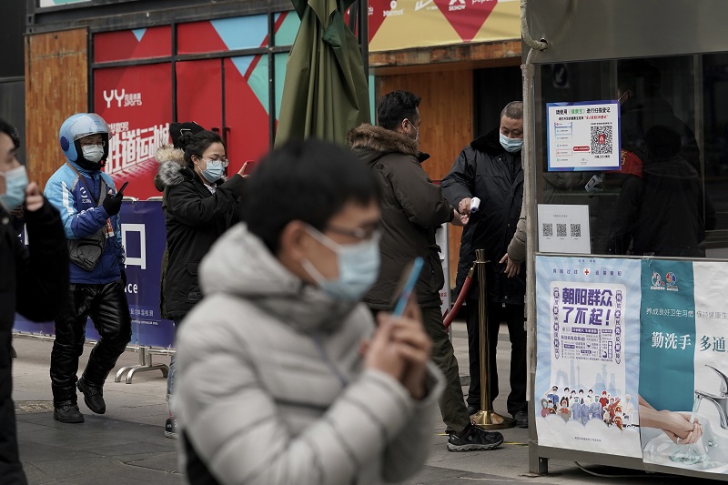 ▲中國新冠肺炎本土疫情延燒，河北出現新一波疫情的首名不治患者。（圖／美聯社／達志影像）