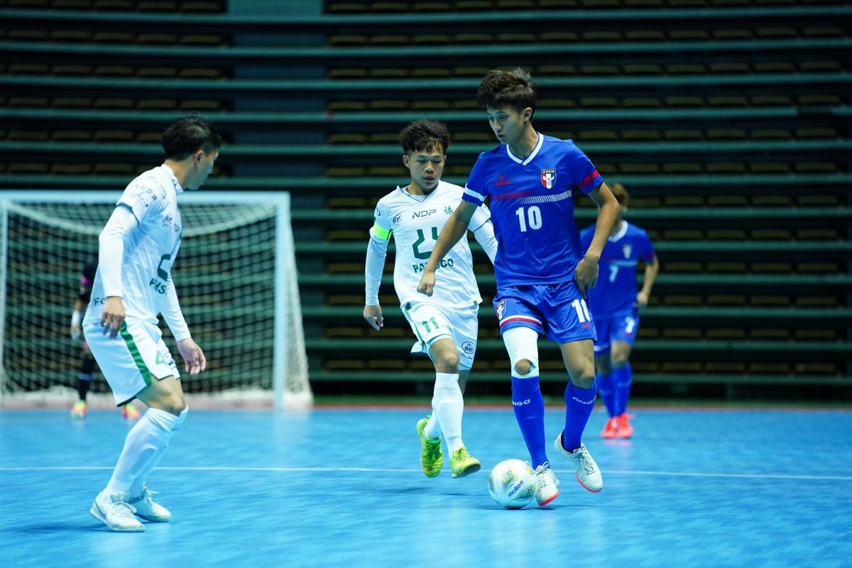 ▲台灣企銀5人制足球聯賽，U20五人制培訓隊黃宥威梅開二度。（圖／中華足協提供）
