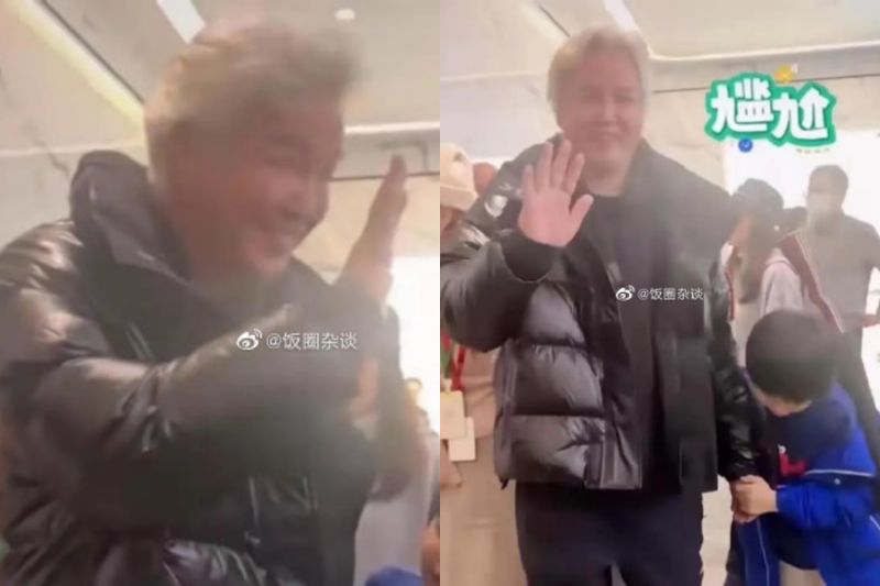 ▲林瑞陽撒謊被兒子當眾拆台。(圖/飯圈雜談微博,合成圖)
