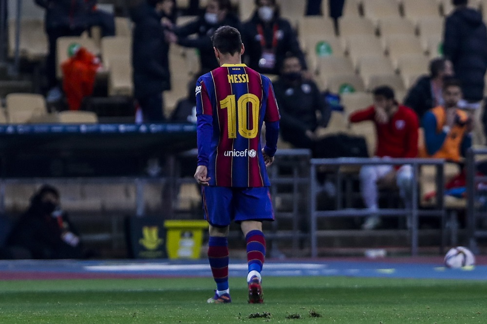 ▲巴塞隆納主將梅西(Lionel Messi)今夏離開巴塞隆納，巴塞隆納今年也中斷連續17年挺進歐冠淘汰賽的紀錄。（圖／美聯社／達志影像）