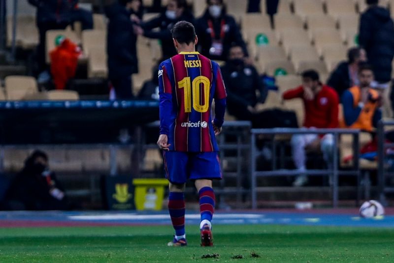 ▲巴塞隆納主將梅西(Lionel Messi)離開球隊。（圖／美聯社／達志影像）
