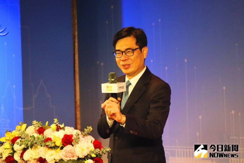 ▲高雄市長陳其邁感謝廠商看好高雄、投資高雄。(圖/記者鄭婷襄攝)