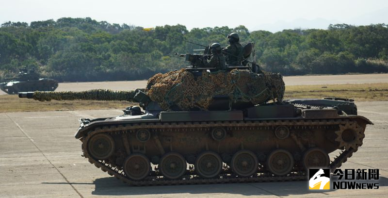 ▲陸軍裝甲584旅聯兵營春節加強戰備,CM11戰車火力支援步兵掃蕩敵軍。(圖/記者呂炯昌攝.2021.01.19)