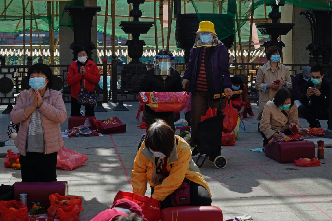 ▲香港第四波新冠肺炎疫情持續。（圖／美聯社／達志影像）