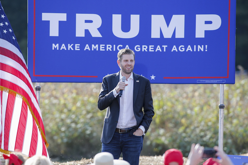 ▲川普次子艾瑞克發文，表示川普任內為美國付出甚多，並勇於打破規則。（圖／美聯社／達志影像）