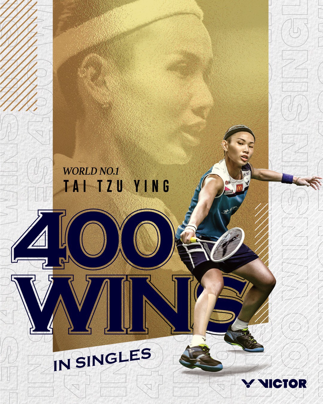 ▲我國世界球后戴資穎累積生涯單打400勝里程碑。（圖／勝利提供）