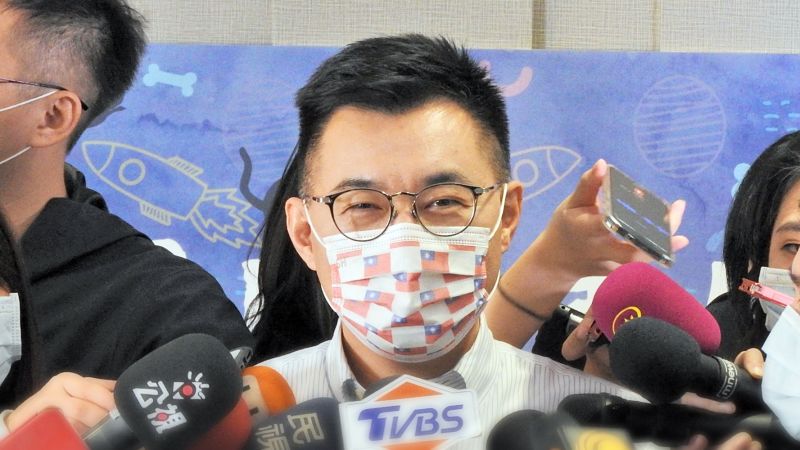 ▲國民黨主席江啟臣22日出面力挺桃園,他同時駁斥有人在惡意傳播「藍營串連禁桃令」,強調這是子虛烏有。(圖/記者陳弘志攝,2021.1.22)