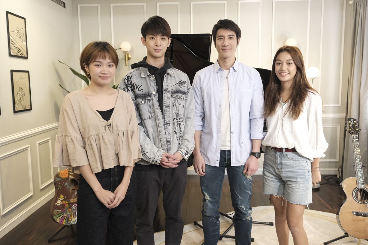 ▲林亭翰（左二）被王力宏（右二）收為徒弟，但其實2人早在24年前就認識了。（圖／青田音樂提供）