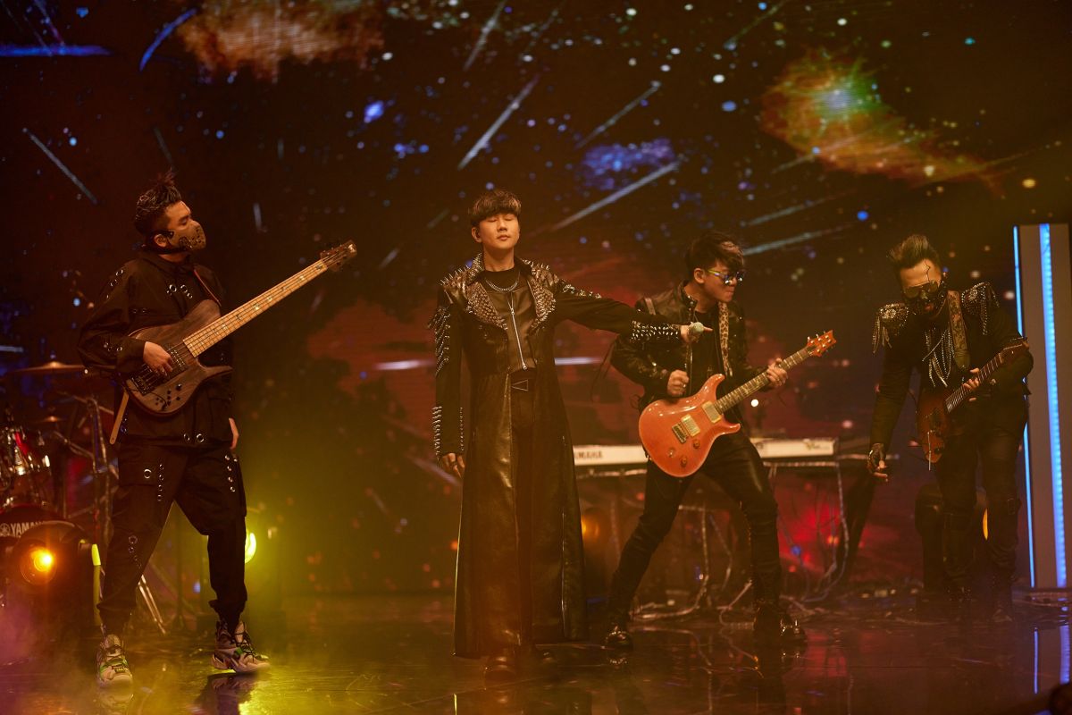 ▲林俊傑（左二）提到新年新希望。（圖／騰訊提供）