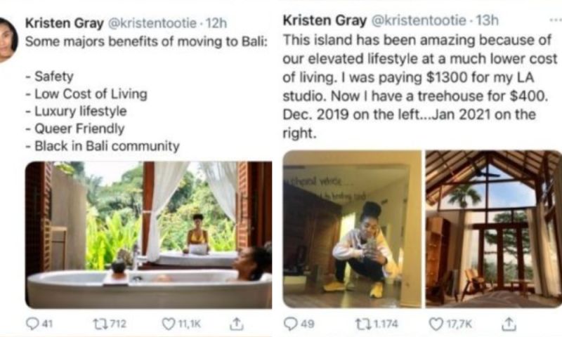 ▲一名旅居峇里島的美國人近日就在推特上列出搬到峇里島的種種好處，更大讚這裡「友善LGBT」群體，言論被控與現實脫節引發不少當地網友不滿。（圖／翻攝自推特）