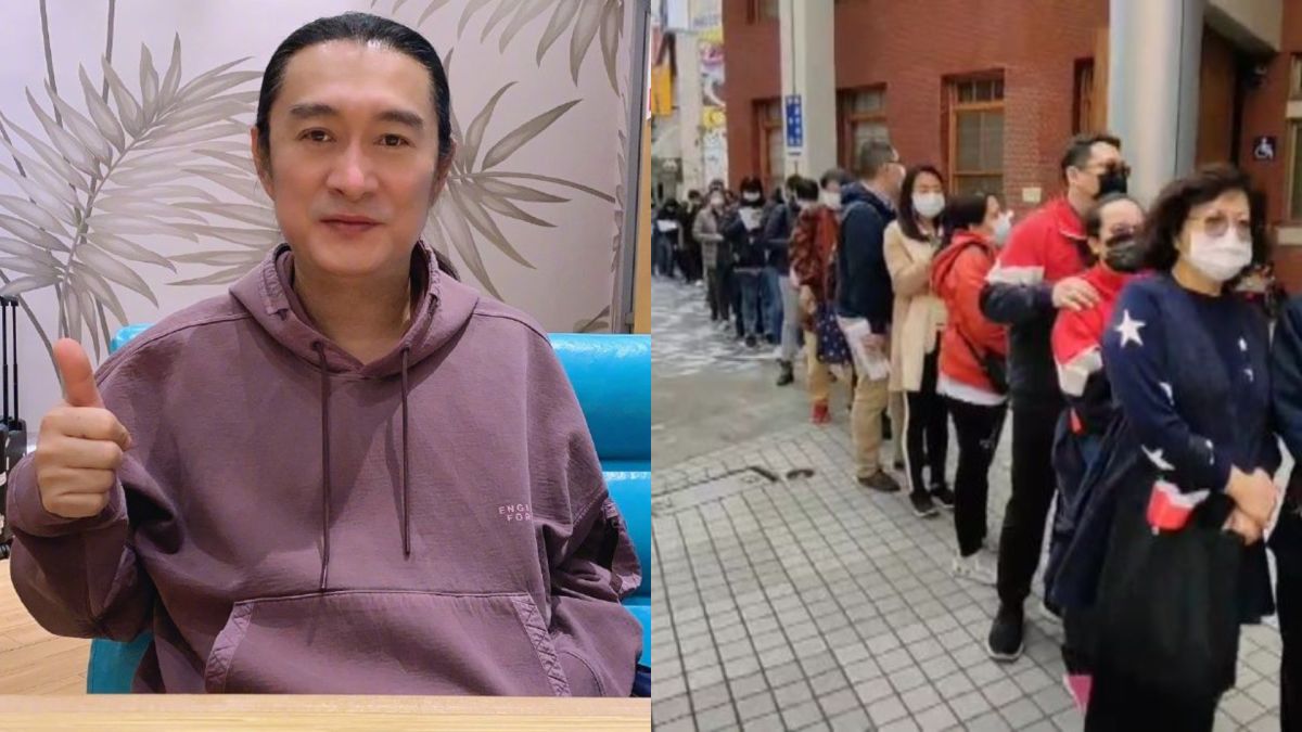 ▲黃安（左圖）譏諷台灣民眾排隊瘋搶防疫保單現象。（圖／黃安微博、記者李春台翻攝）