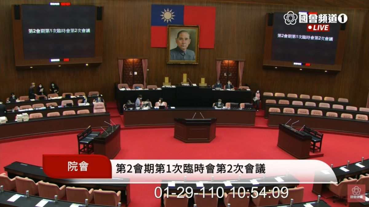 ▲立法院臨時會將在今日表決110年度總預算。　（圖／翻攝國會直播）
