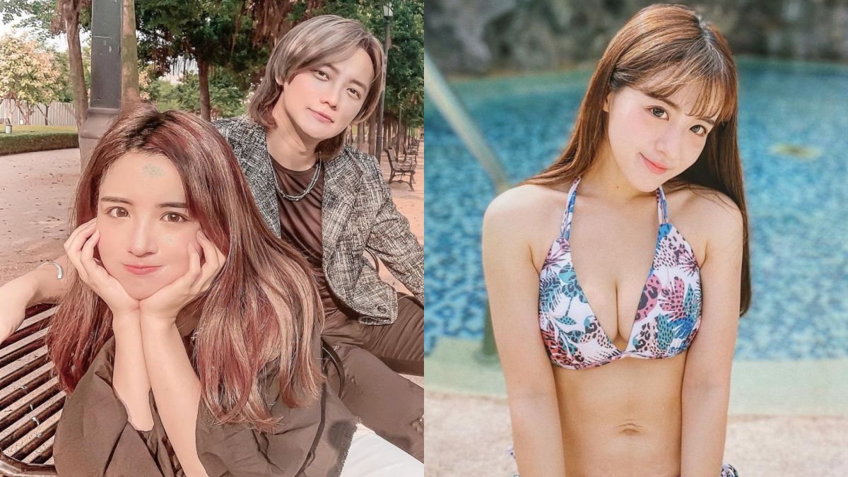 ▲阿沁（左圖右）被酸民攻擊，老婆花花發聲力挺。（圖／花花IG）