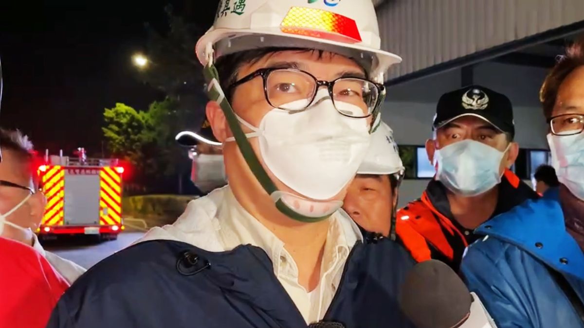 ▲針對林園工安意外，高雄市長陳其邁今天在大型集貨冷鏈物流加工廠落成啟用典禮時表示，市府將自下周一起展開聯合稽查不符規定者停工。(圖／記者郭俊暉翻攝）