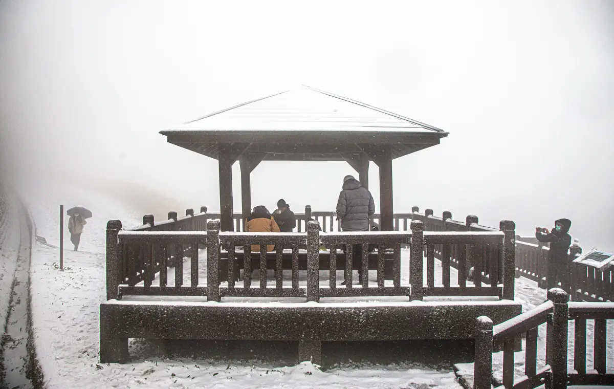 ▲寒流來襲，北部陽明山高機率會出現降雪，且專家預估雪可以維持個2至3天。（圖／NOWnews資料照）