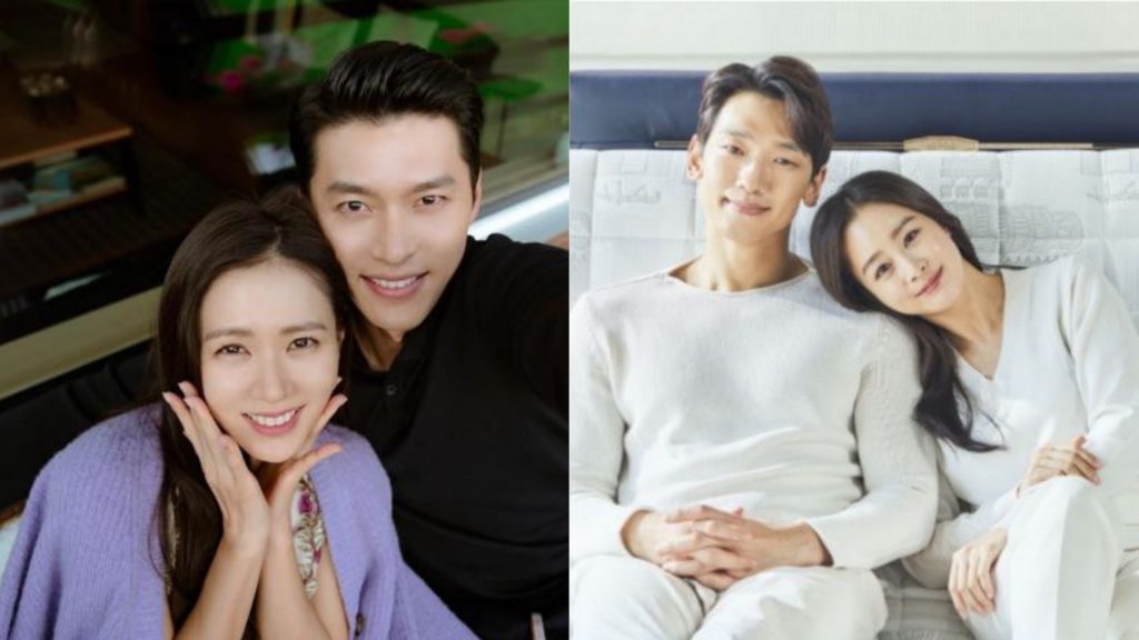 ▲明星工作性質較特別，通常會選擇與圈內人交往。左為玄彬、孫藝真，右為模範夫妻Rain（鄭智薰）與金泰希。（圖／翻攝自《TVN》臉書、翻攝lacloud.official）