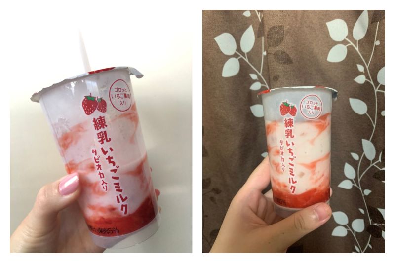 ▲日本網友開心買回超商的煉乳草莓牛奶，但一搖卻傻眼了。（圖／翻攝自@sayapom_melo和@NaGi___0717的推特）