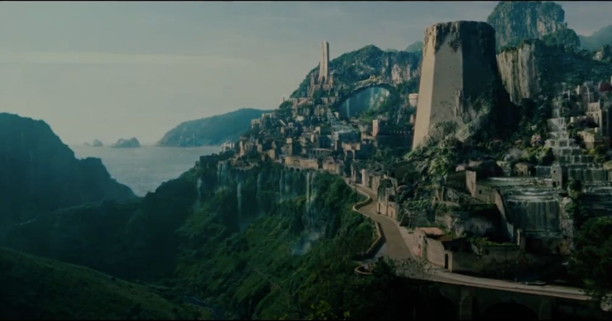 ▲“Themyscira” (or “Paradise Island”) from Warner Brothers’ “Wonder Woman” movie. (Screengrab from “Wonder Woman” trailer)