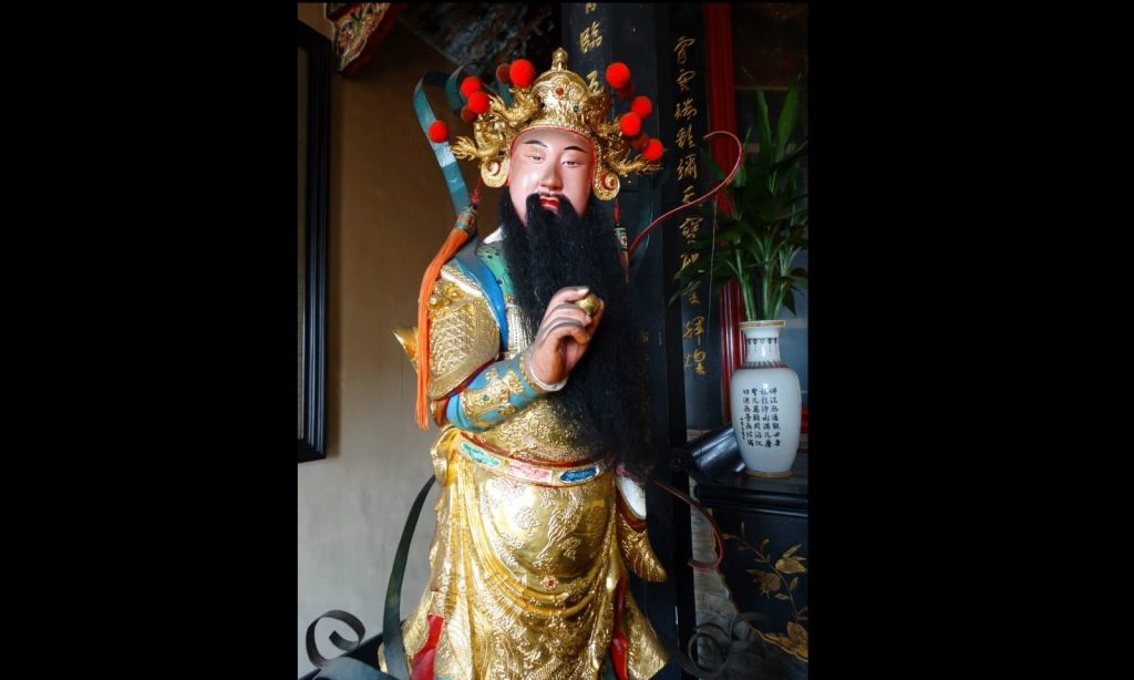 張仙大帝是小朋友與嬰兒的守護神。（圖／翻攝自屏東市崇寧承武殿關聖帝君臉書專頁）